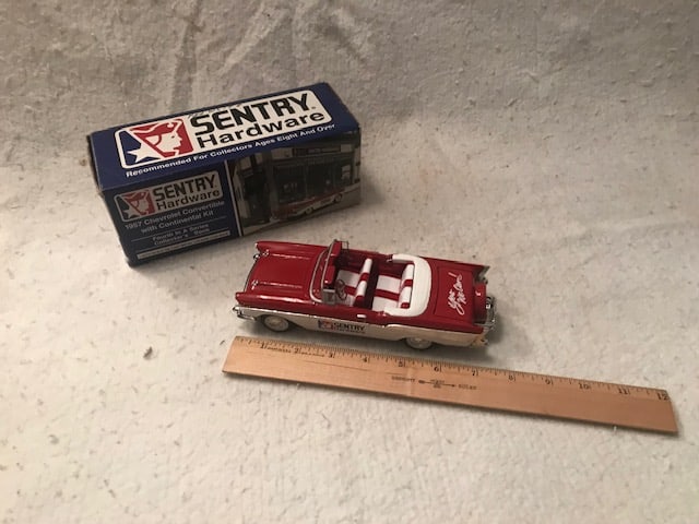 Die Cast Bank Sentry Hardware 1957 Chevy Red/White (1 of 4)