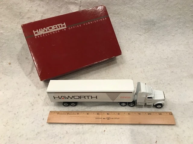 Die Cast Nylint Haworth Tractor Trailer Furniture W/Box: Die Cast Nylint Haworth Tractor Trailer Furniture w/Box. Size: 12" w x 7" d x 3" h