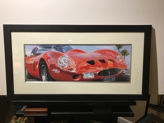 Custom Framed Ferrari Red 41" x 21 (1 of 2)