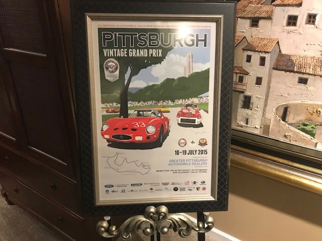 Custom Framed Pittsburgh Vintage Grand Prix Poster 2015 22" x 32" (1 of 2)