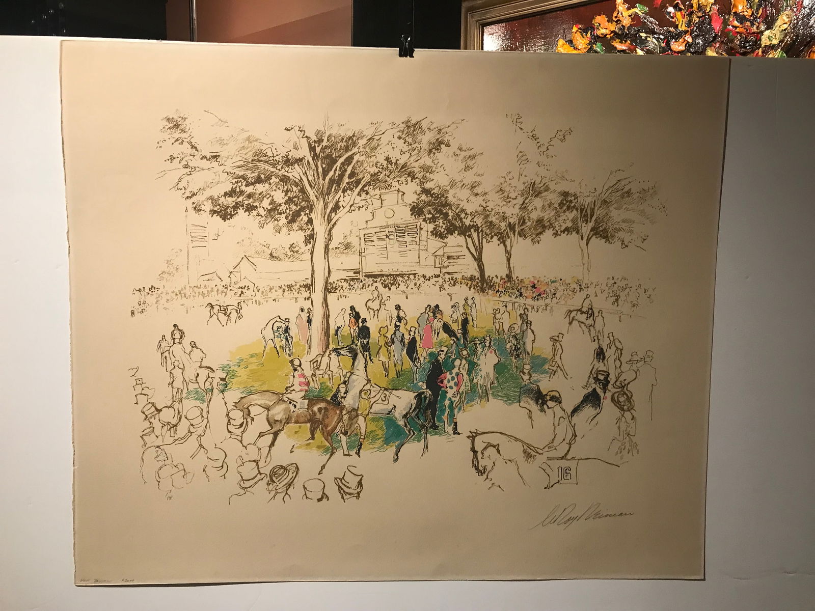 Leroy Neiman “Ascot Paddock” Artist Proof signed: Leroy Neiman Ascot Paddock Artist Proof 35 x 29. No Reserve