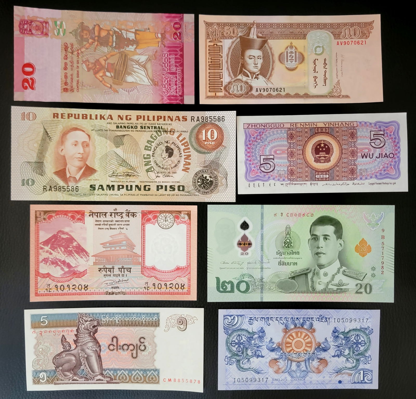 Asian Foreign Currency Paper & Polymer Note Lot (1 of 2)