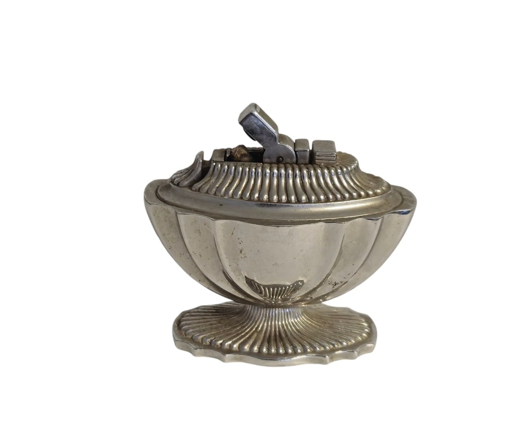 Classic 1940's Table Lighter by A.S.R. Rhodium Finish (1 of 2)