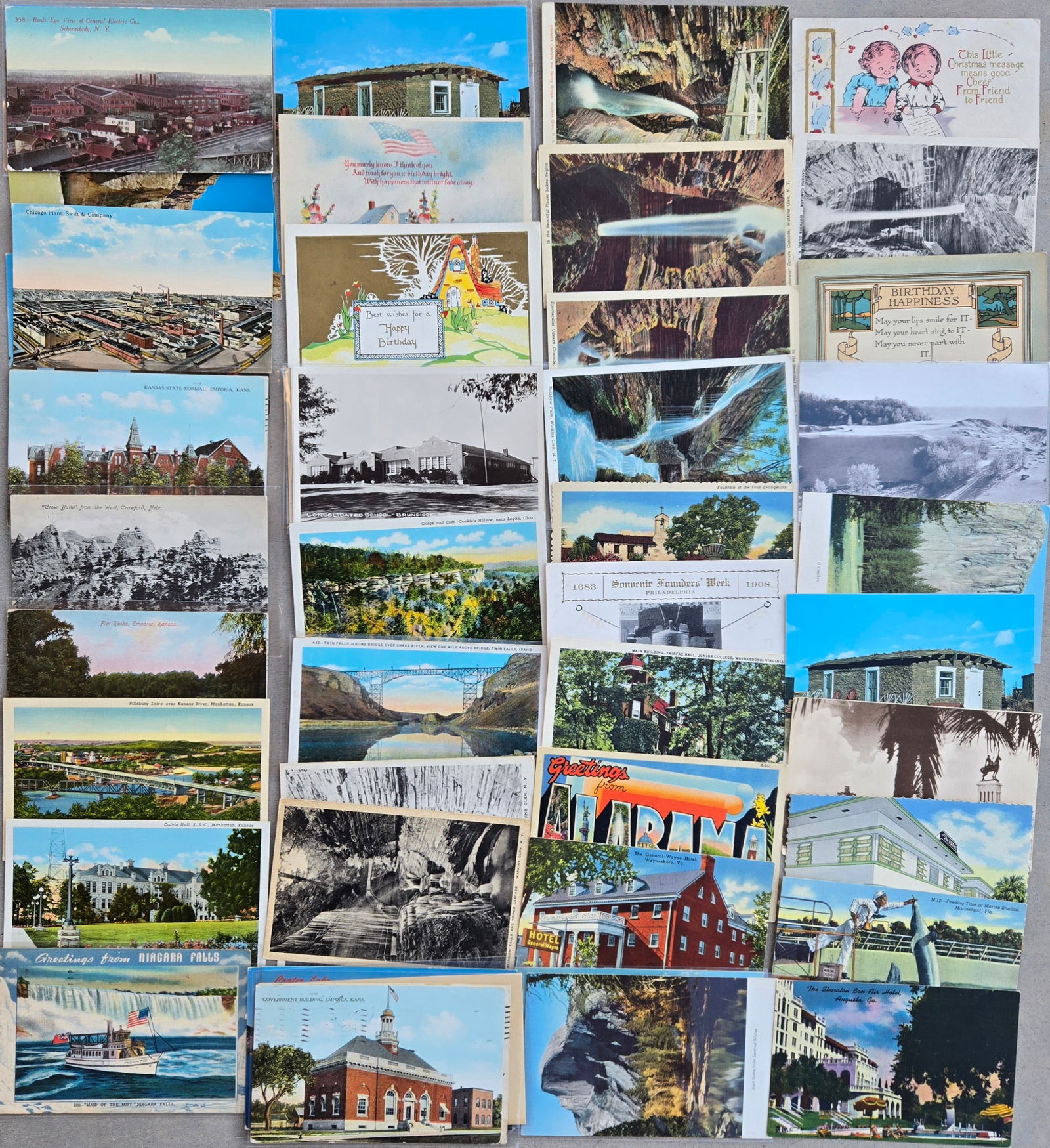 Vintage American Postcard Lot of 50 (1 of 1)