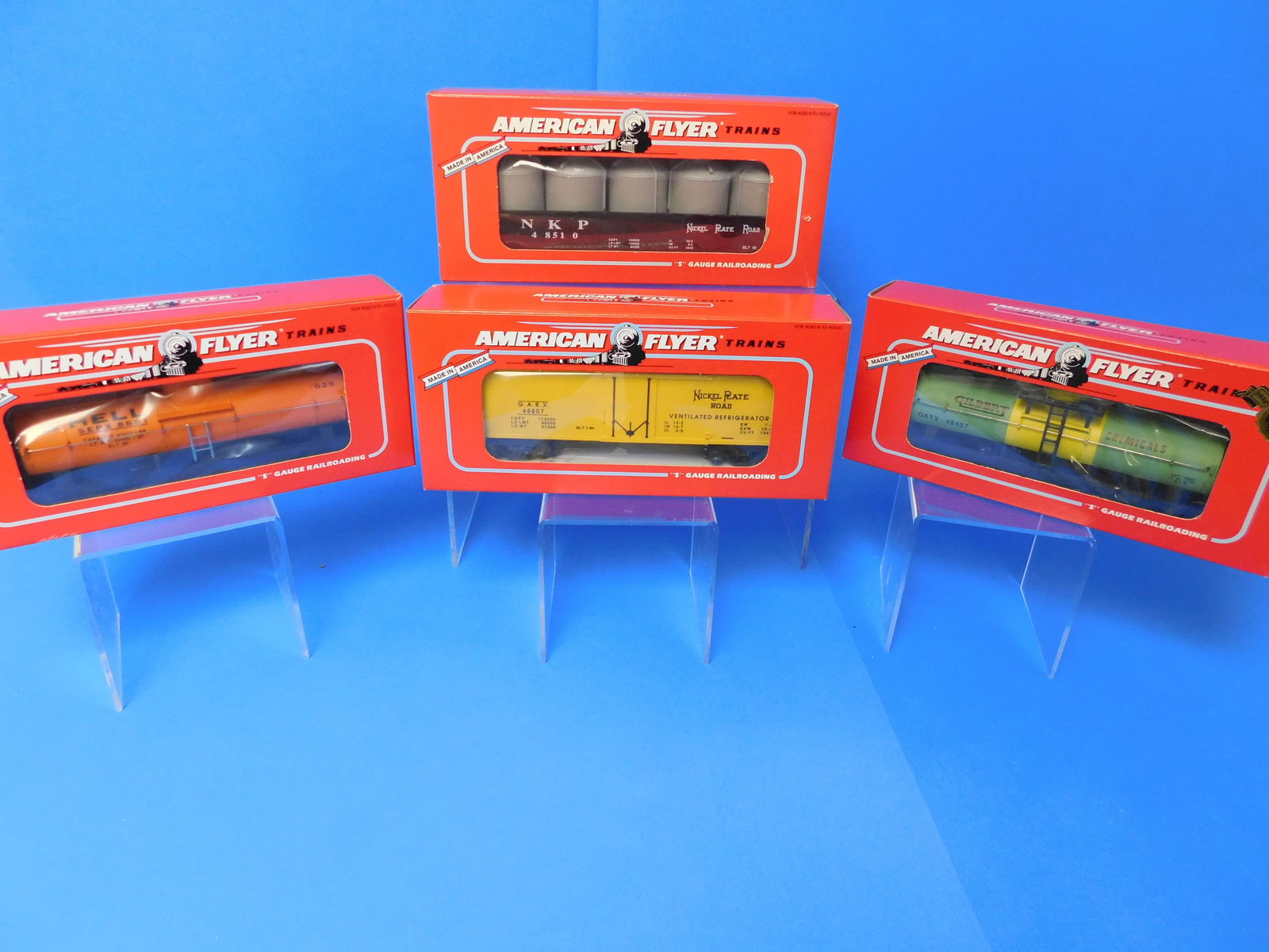 American Flyer Freight Cars Nickel Plate Shell Gilbert NOS (1 of 6)