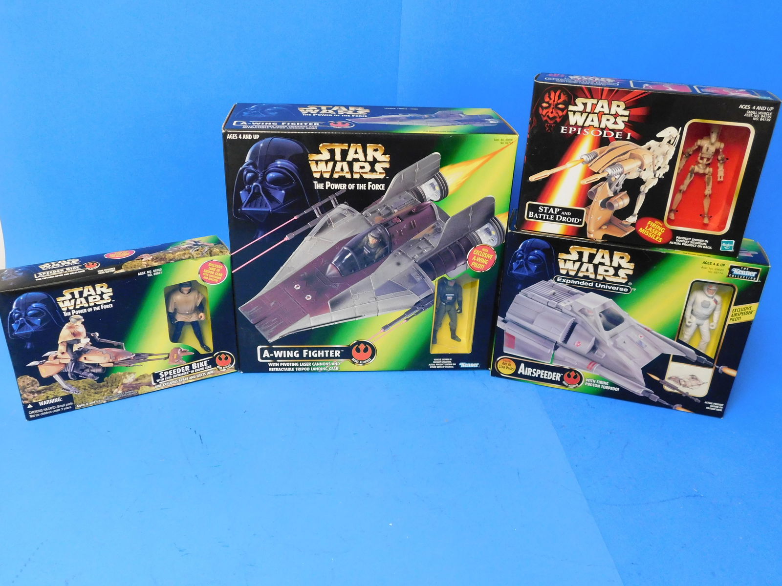 Star Wars A-wing Power of the force Luke Speeder Battle Droid: Star Wars Figure and Vehicles A-Wing Airspeeder Bike Battle Droid