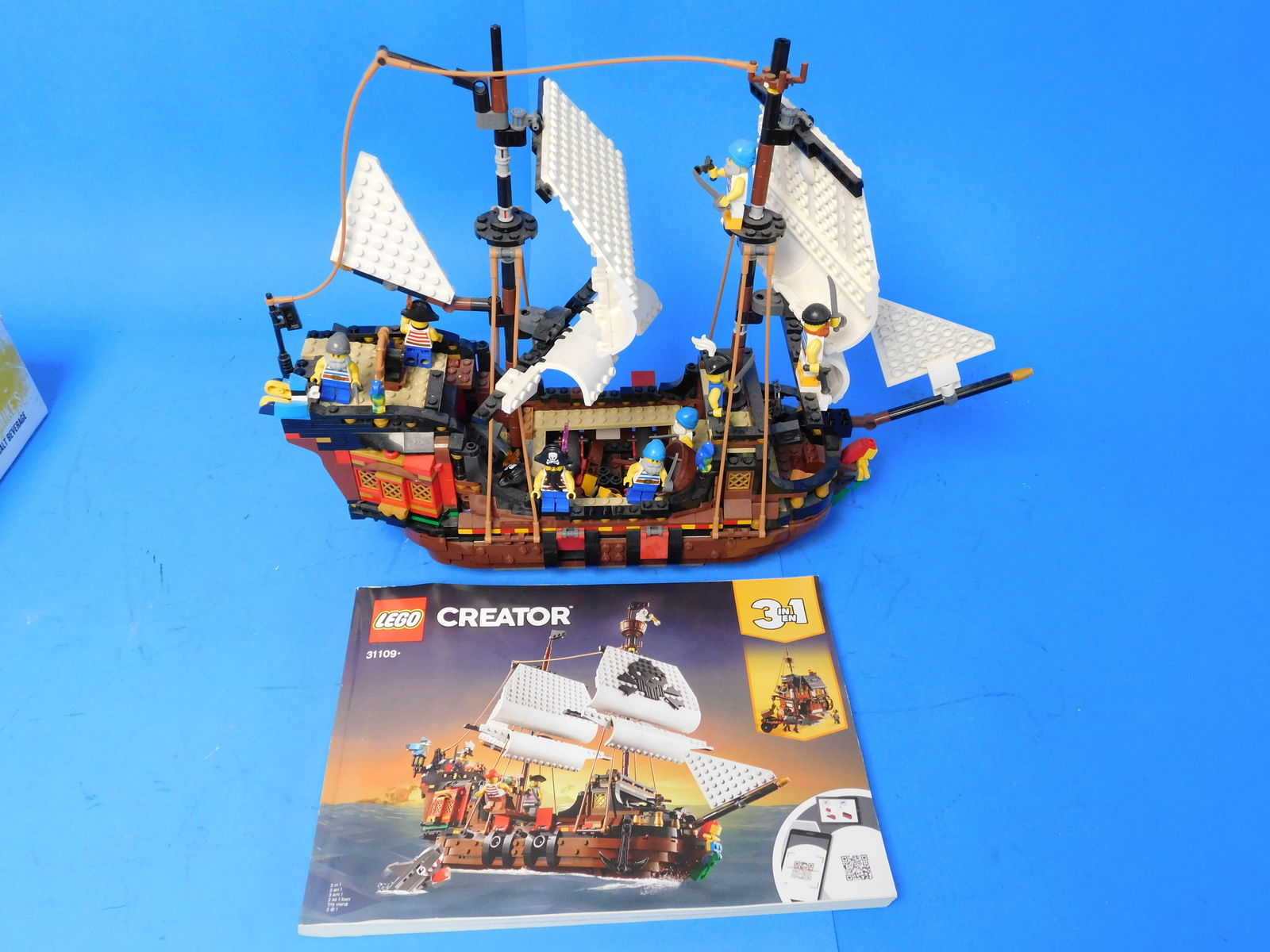 Lego 31109 Pirate Ship Built Up with instruction book.: Lego Pirate ship 31109. Ship is built up and has the instruction book.