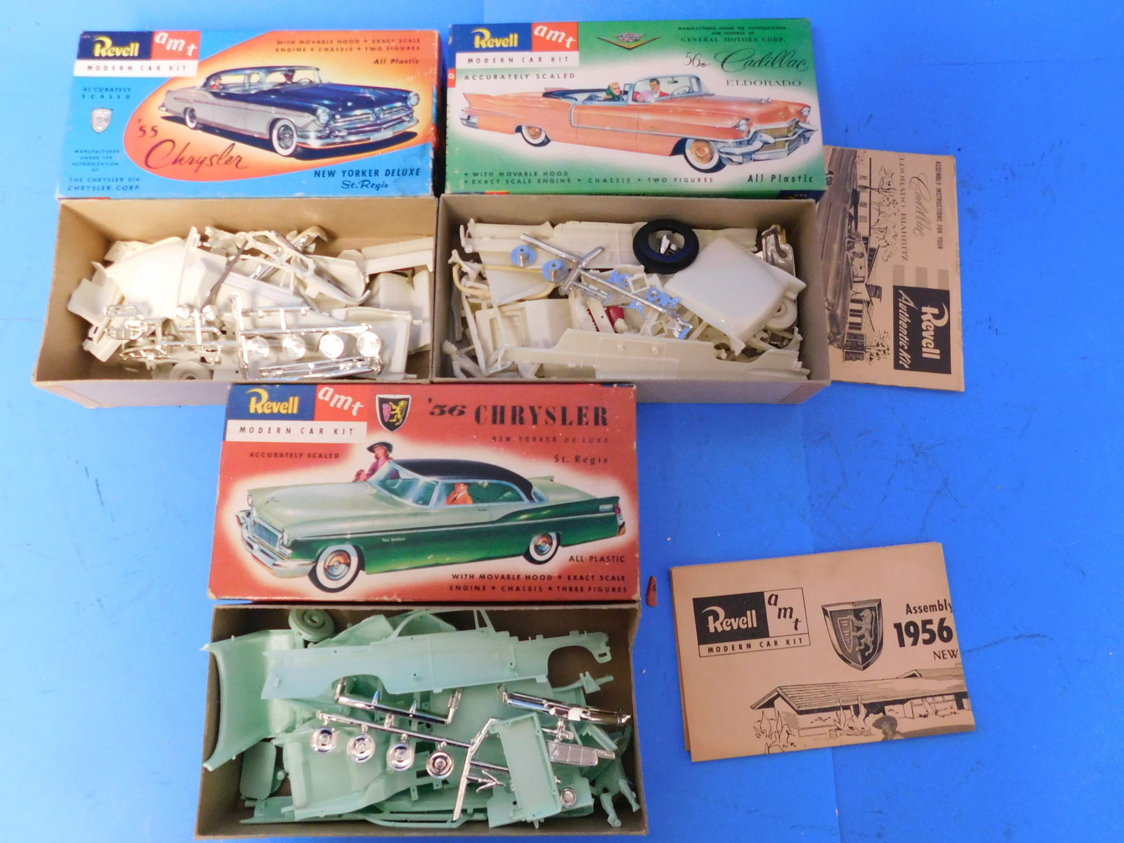 Revell AMT Modern Car Model Kit intage Chrysler, Cadillac, 55 Chrysler Three Kits (1 of 5)