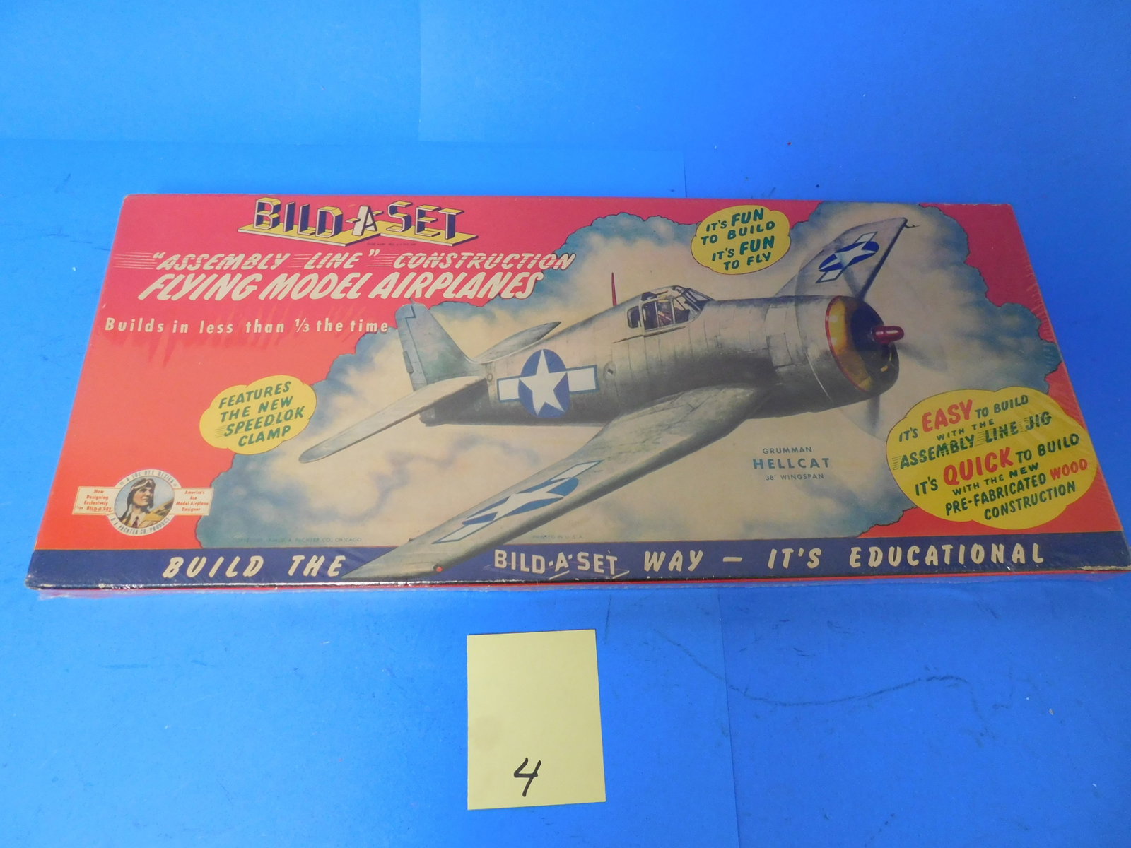 Bild-a-Set Hellcat 107 Wood Model Kit: Sealed in wrap No. 107 Hellcat Model kit