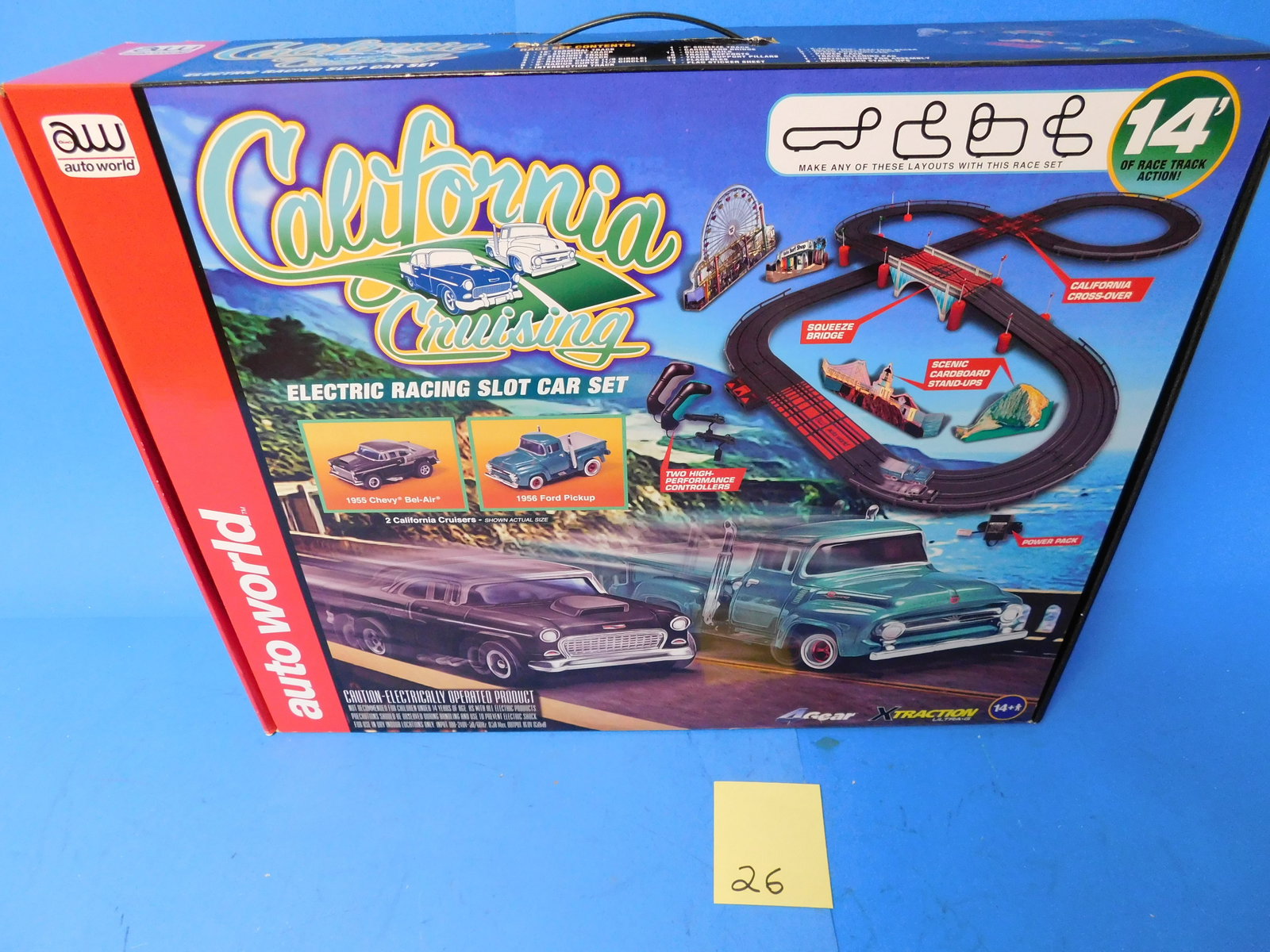Auto World Slot Car Set California Cruising New: New Sealed Auto World California Cruising Slog car set