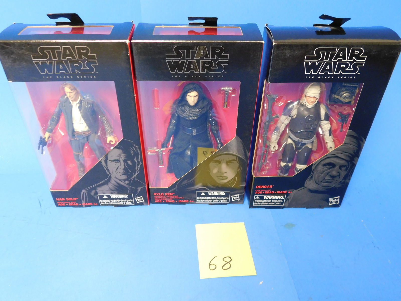 Star Wars Black Series Figures 74, 26, 18 Solo, Kylo ren, Dengar (1 of 2)