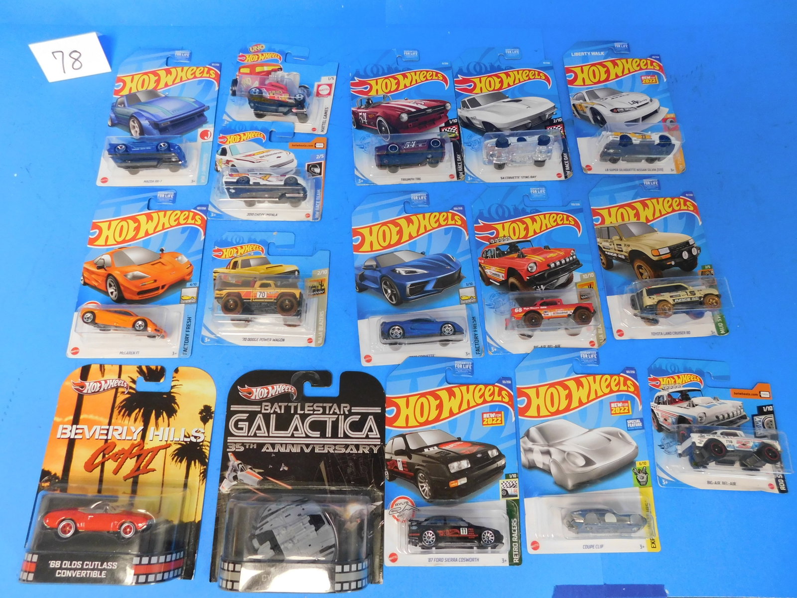 Mattel Hot Wheel Car Lot of 16: 16 new on card Hot Wheel Cars Lot
