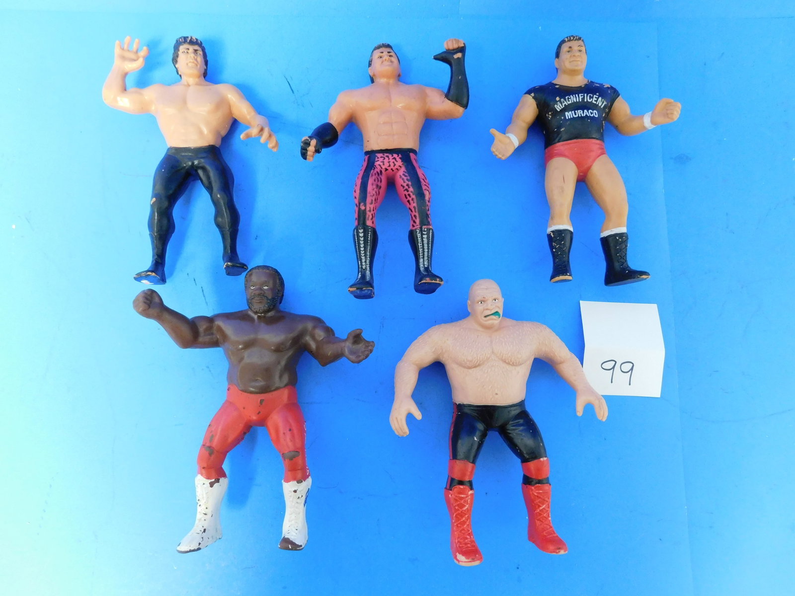 Titan Sports WWE WWF 1984 Wrestling Figures Five: Five Vintage WWE WWF Wrestling Figures by Titan Sports 1980s