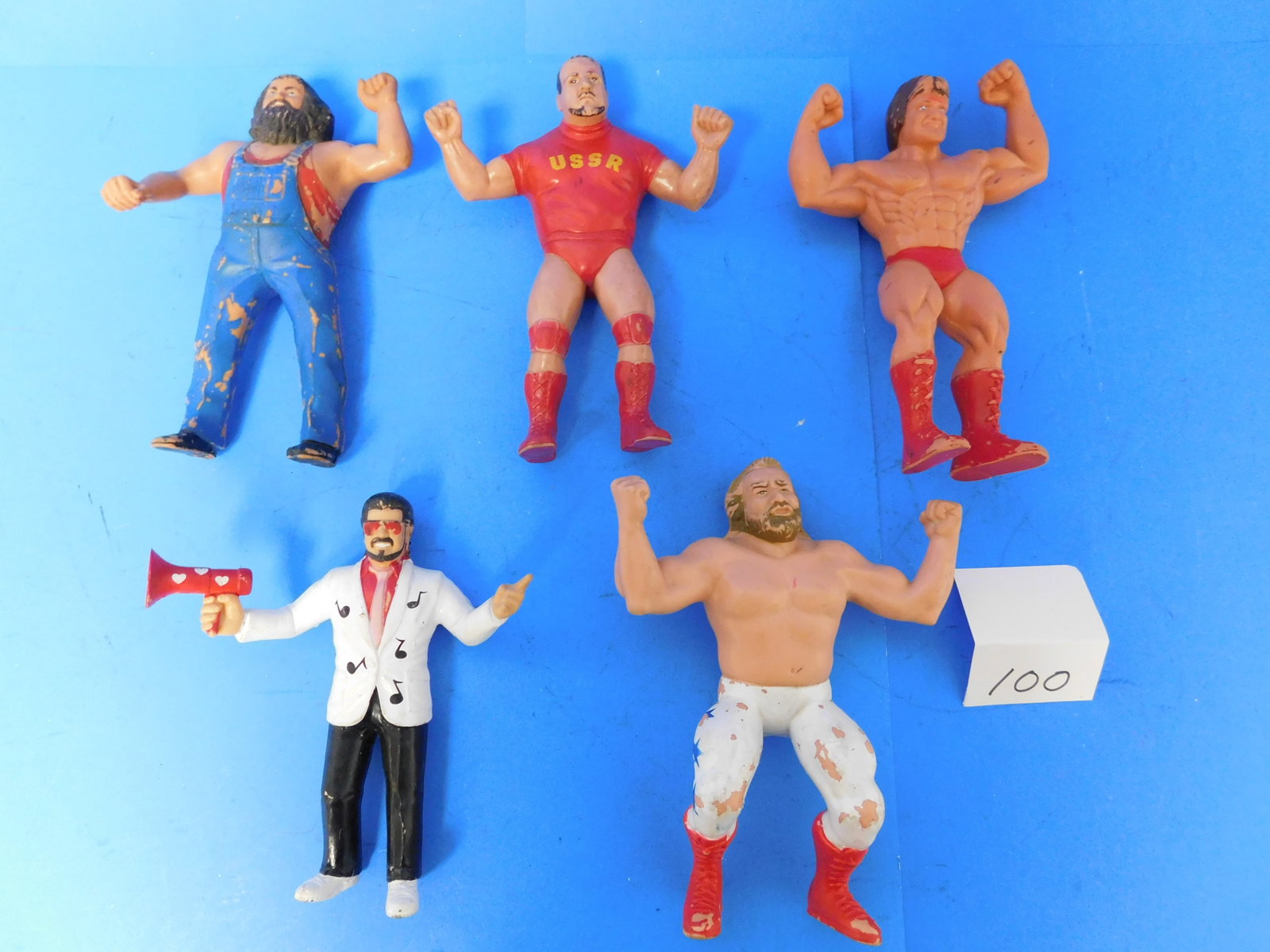 Titan Sports WWE WWF 1984 Wrestling Figures Five: Five Vintage WWE WWF Wrestling Figures by Titan Sports 1980s
