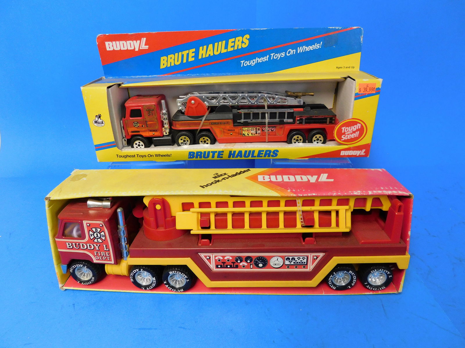 Buddy L Brute Hauler and Hook-n-Ladder Trucks in Box (1 of 3)