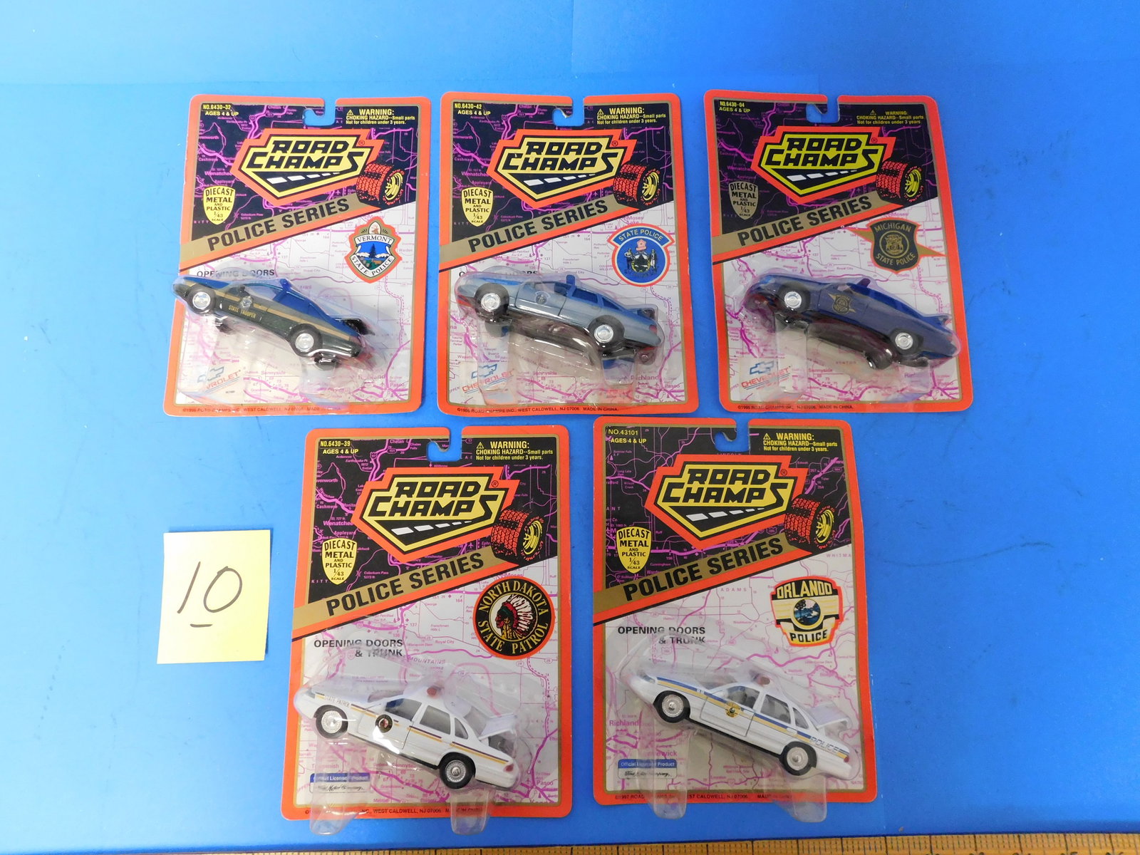 Road Champs 1/43 Police Series vehicles Lot C (1 of 3)
