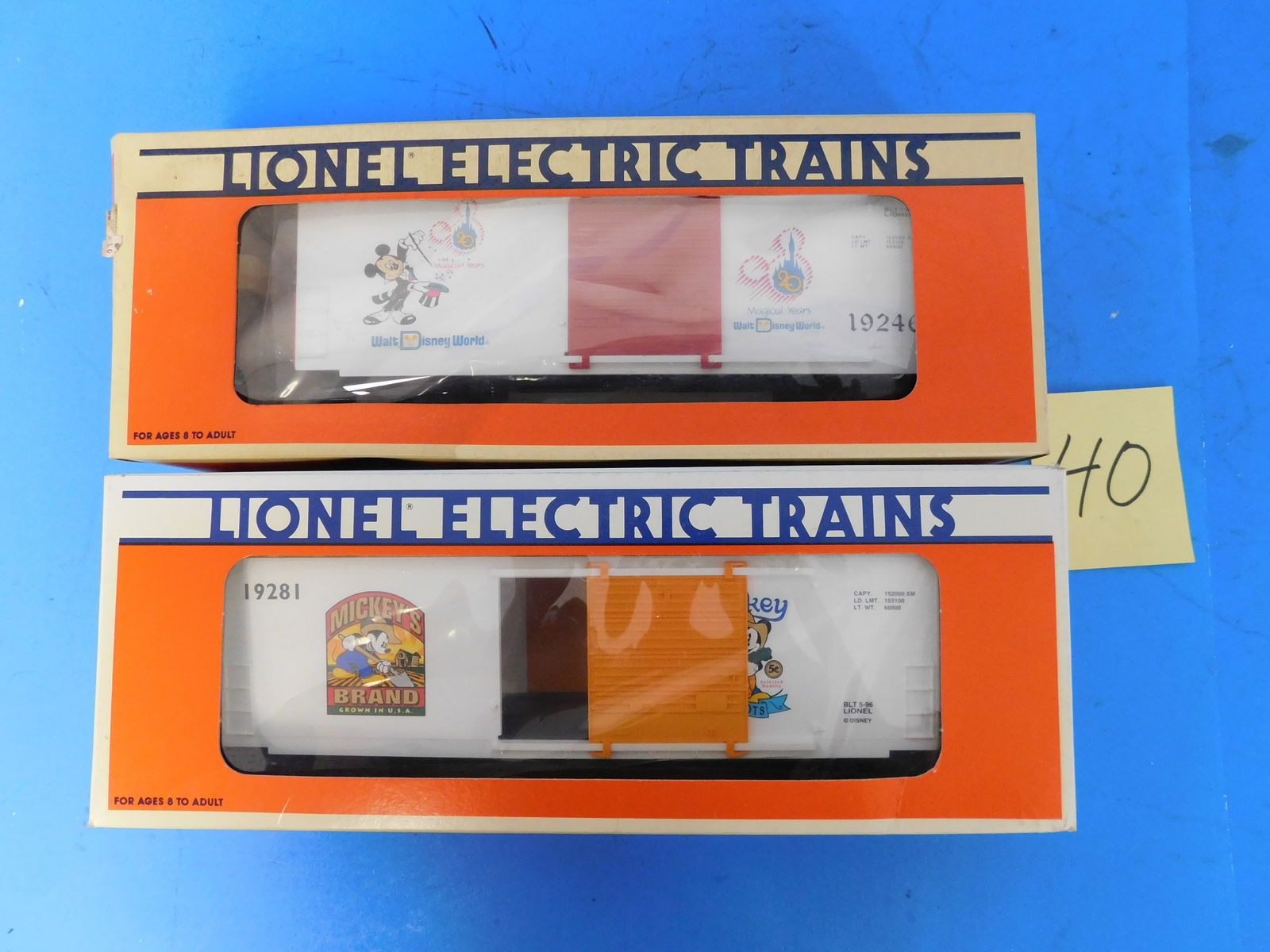 Lionel Rolling Stock. 6-19246 6-19281 Mickey Mouse Disneyworls (1 of 3)