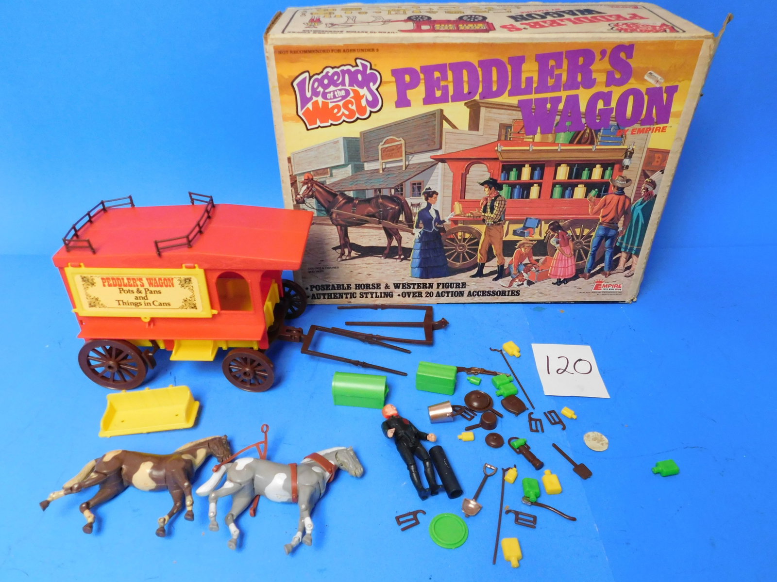 Empire Peddler's Wagon By Empire with box: Empire Peddler's Wagon Toy. With box. Legends of the west