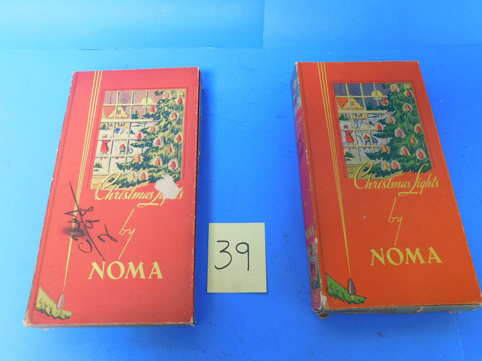 Noma Christmas Lights. Corded Lights in Box. 2 sets: 2 sets of Vintage Lights. By NOMA