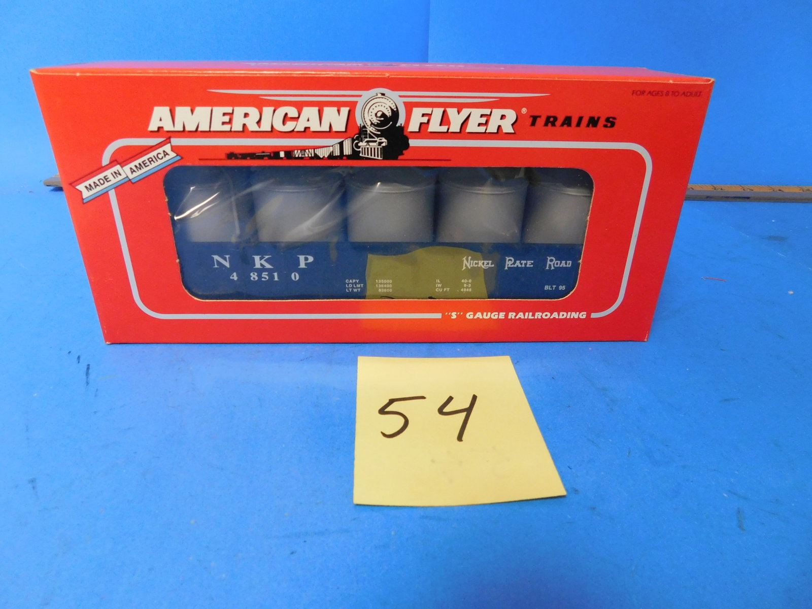 American Flyer Nickel Plate Road Gondola with Canisters 6-48510: American Flyer Gondola with Canisters. 6-48510 New in Box. Old store stock