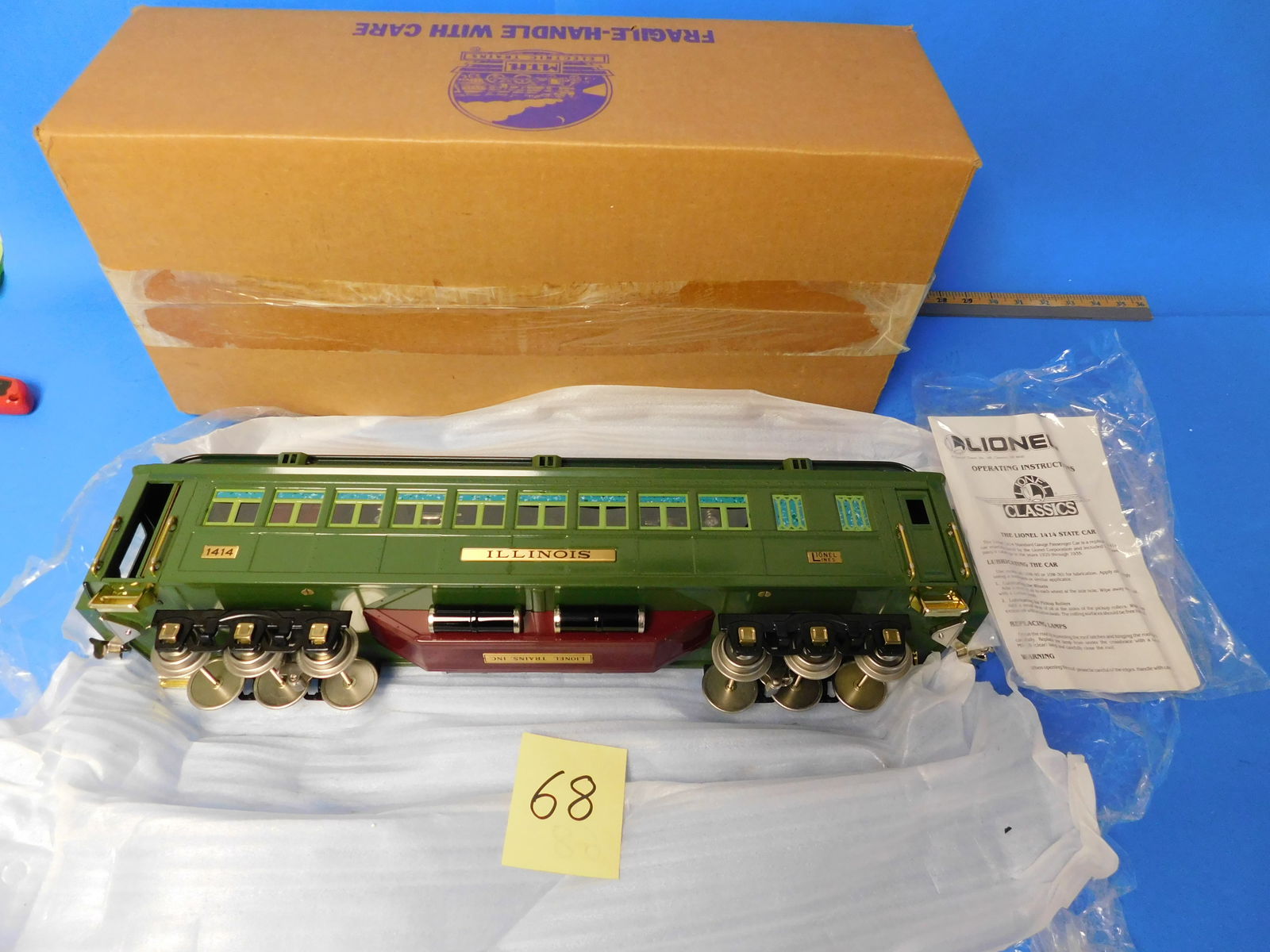 Lionel Classics. MTH Tinplate Traditions 10-1079 Illinois State Car New in Shipping box Standard (1 of 3)