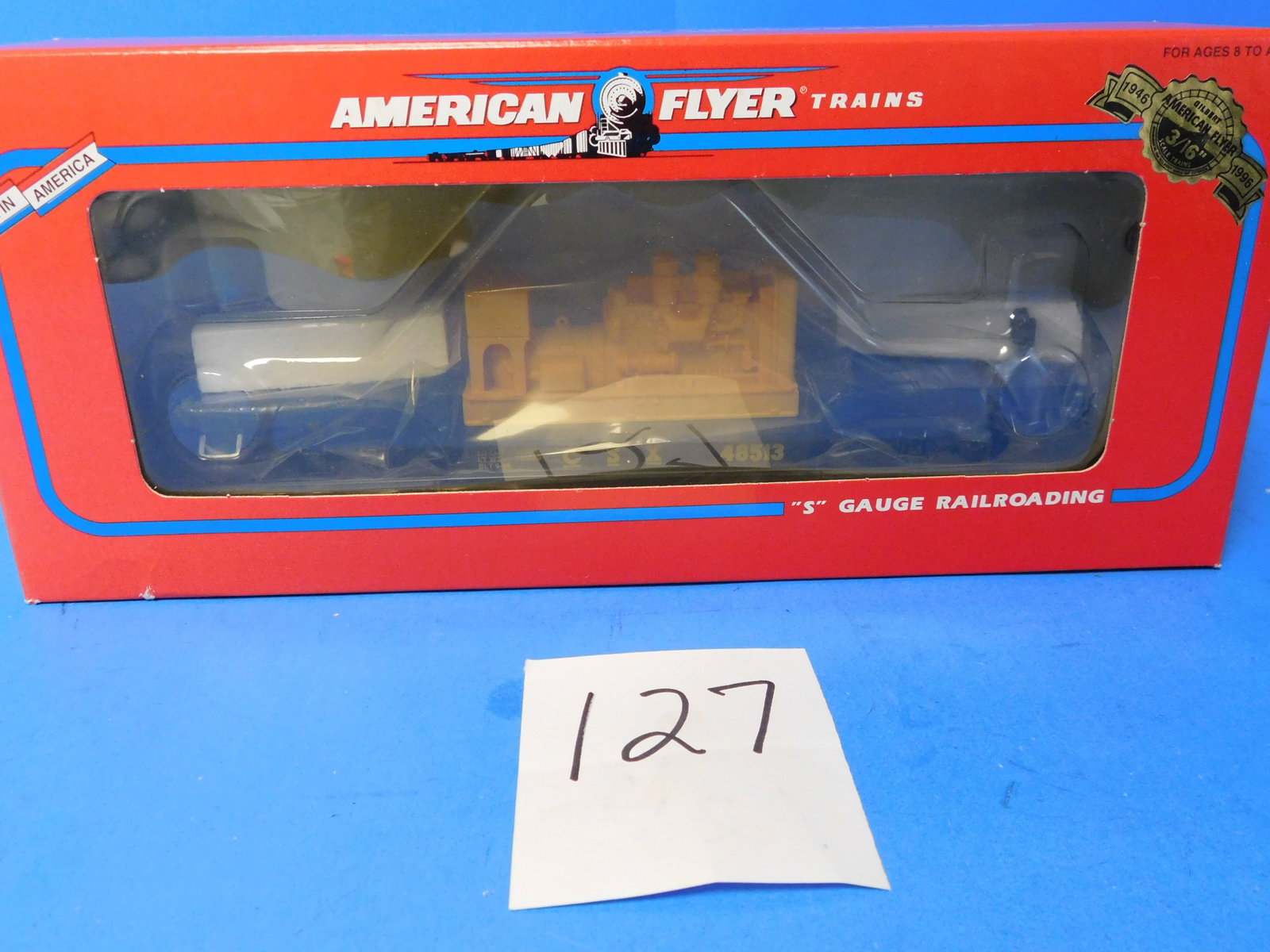 American Flyer CSX Flatcar with Generator 6-48513: CSX Flatcar with Generator 6-48513 American Flyer.