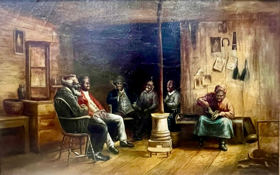 Unsigned, African American Artist Henry Ossawa Tanner, 'The Gathering' Oil on Canvas (1 of 4)