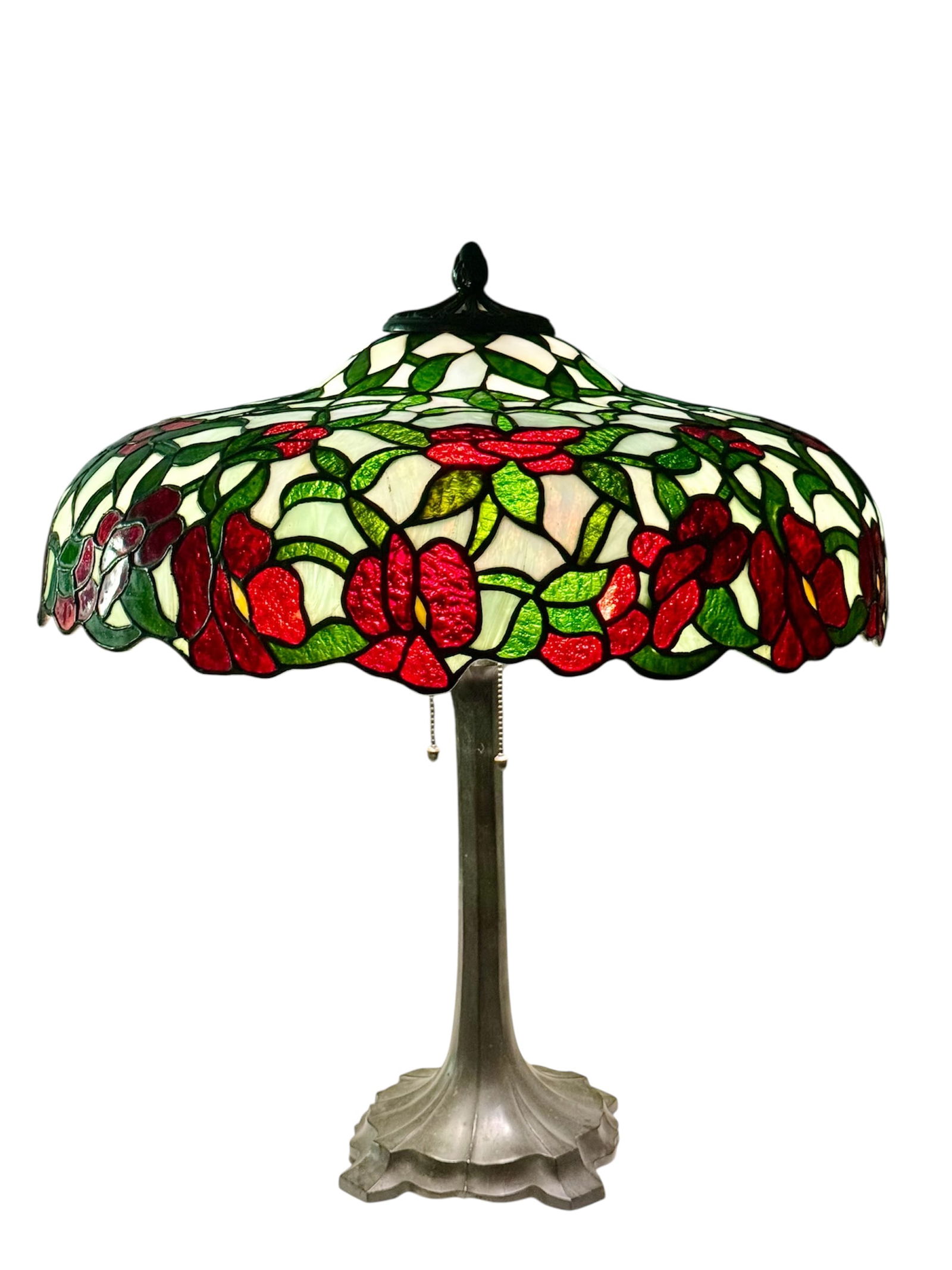 c. 1920's J. A. WHALEY & Co. Leaded Glass Lamp (1 of 9)
