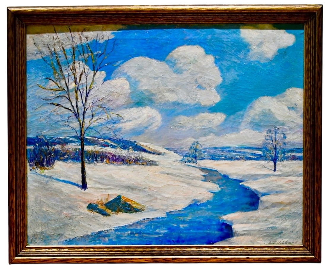 Aldro T. Hibbard, A. T. Hibbard, American (August 25, 1886 Ã¢â‚¬â€œ November 12, 1972) Winter Scene, (1 of 3)