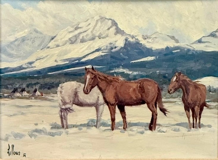 Fred Fellows (B. 1934): Fred Fellows oil on board, Signed Fellows l/l.Dimensions: Framed-20 1/4" x 24". Sight-11 1/2" x 15 1/2". Weight: 2.75#