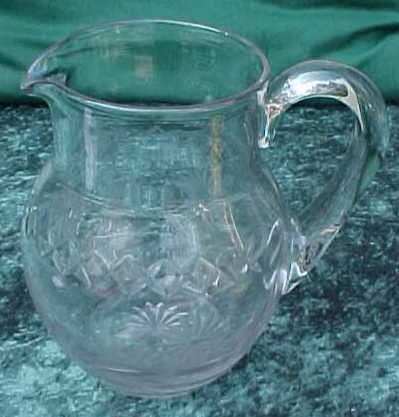084: Etched Glass Pitcher