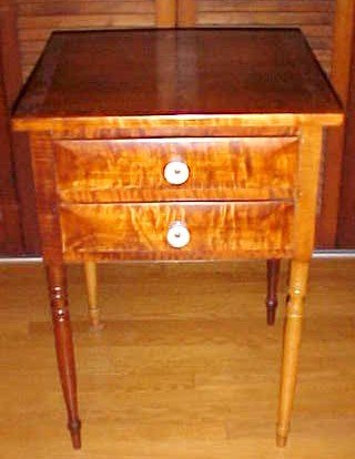 Tiger Maple 2-Drawer Night Stand