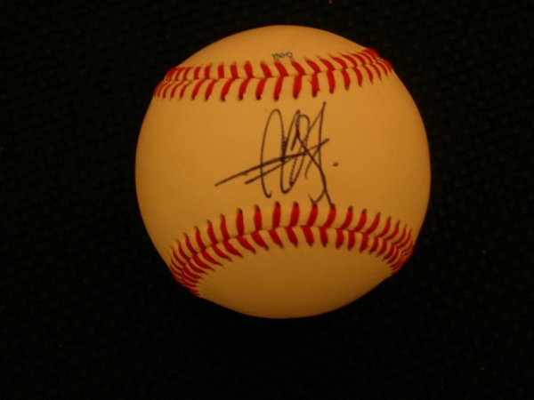 C.C. Sabathia Autographed Baseball Sweet Spot: C.C. Sabathia autographed baseball. Bold ink sig on the sweet spot from this newest NY Yankee!