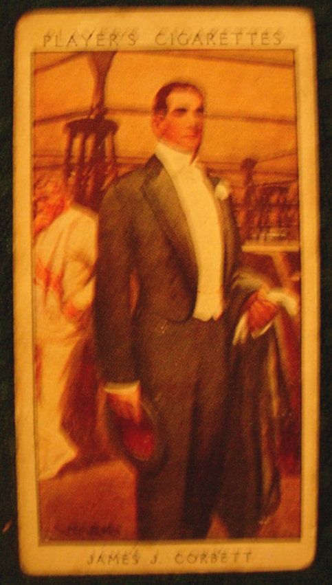 1932 Boxing Tobacco Card "Gentleman" Jim Corbet: 1932 Boxing Tobacco Card "Gentleman" Jim Corbett. Heavyweight Champ from 1892-1897. This card was a premium from Player's Cigarett's over 75 yearsa ago!