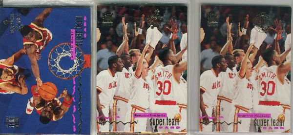 1994 Stadium Clud Basketball Super Team Sets: These are sets that you had to send in for to Topps. This lot includes two Super Team sets from the 1994 Topps Stadium Club Basketball cards. Houston Rockets (Division Winners)& Atlanta Hawks (Divisio