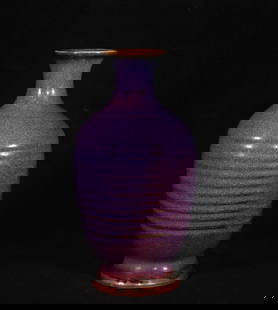 Chinese ru kiln porcelain vase Song dynasty: Size: Height 18.5 cm - Width 9.5 cm Materials: Porcelain Time Period: Song dynasty Manufactured Date: 10th-c Origin: China