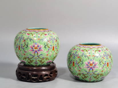 Chinese famille rose porcelain water bowl pair Qing dynasty Qianlong Mark & Period: Size: Width 10 cm - Height 8 cm Materials: Porcelain Time Period: Qing dynasty Manufactured Date: Qianlong Mark & Period Origin: China