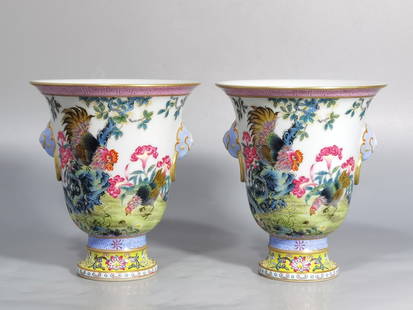 Chinese famille rose porcelain bowl pair Qing dynasty Qianlong Mark & Period: Size: Width 11.7 cm - Height 10.3 cm Materials: Porcelain Time Period: Qing dynasty Manufactured Date: Qianlong Mark & Period Origin: China