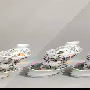Chinese famille rose porcelain plate pair Qing dynasty Yongzheng Mark & Period: Size: Width 11 cm - Height 2.8 cm Materials: Porcelain Time Period: Qing dynasty Manufactured Date: Yongzheng Mark & Period Origin: China