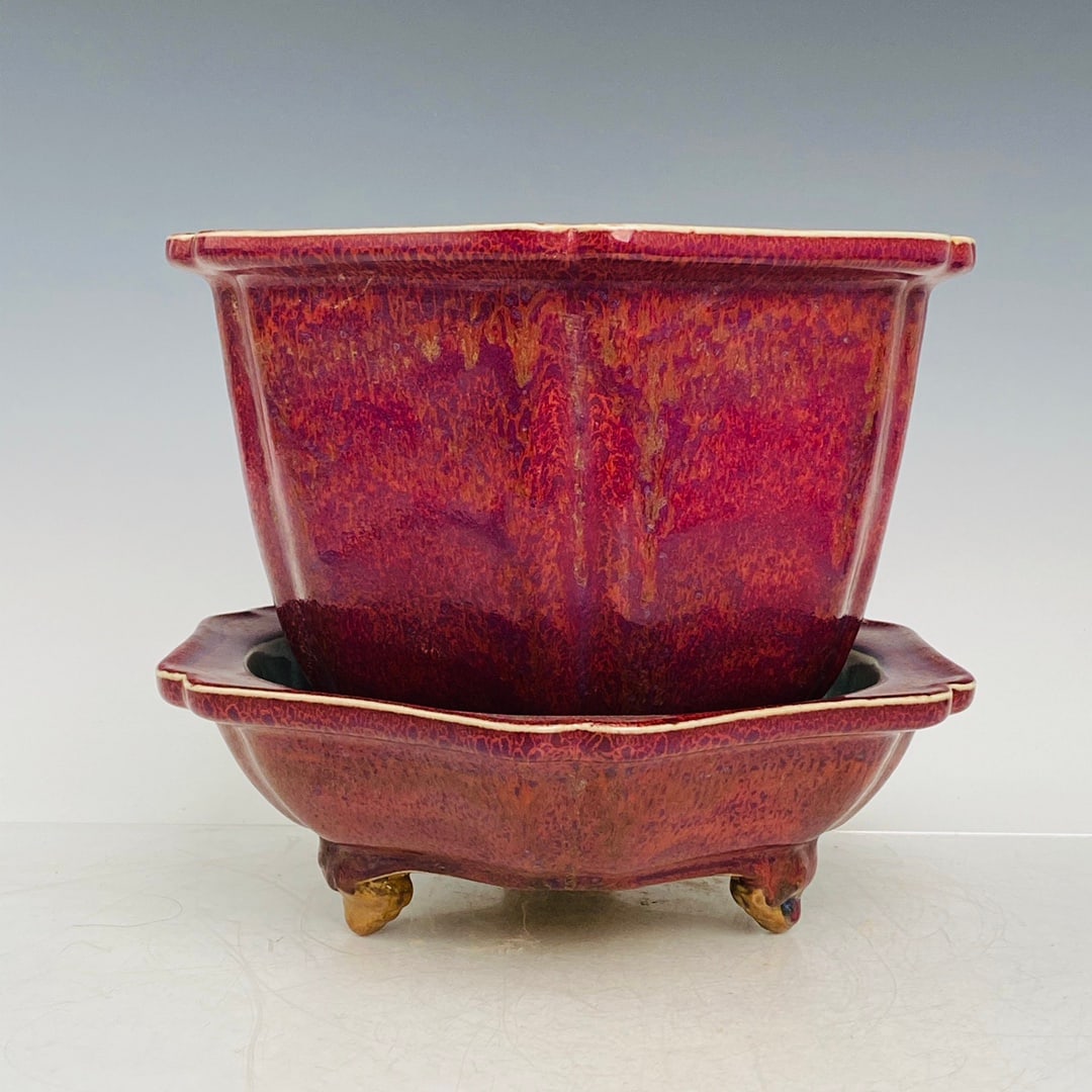 Chinese jun kiln porcelain flowerpot Song dynasty: Size: Width 27 cm - Height 21.5 cm Materials: Porcelain Time Period: Song dynasty Manufactured Date: 10th-c Period Object: Chinese Antique ⛨ Purchase With Confidence ✔ Verified Auct