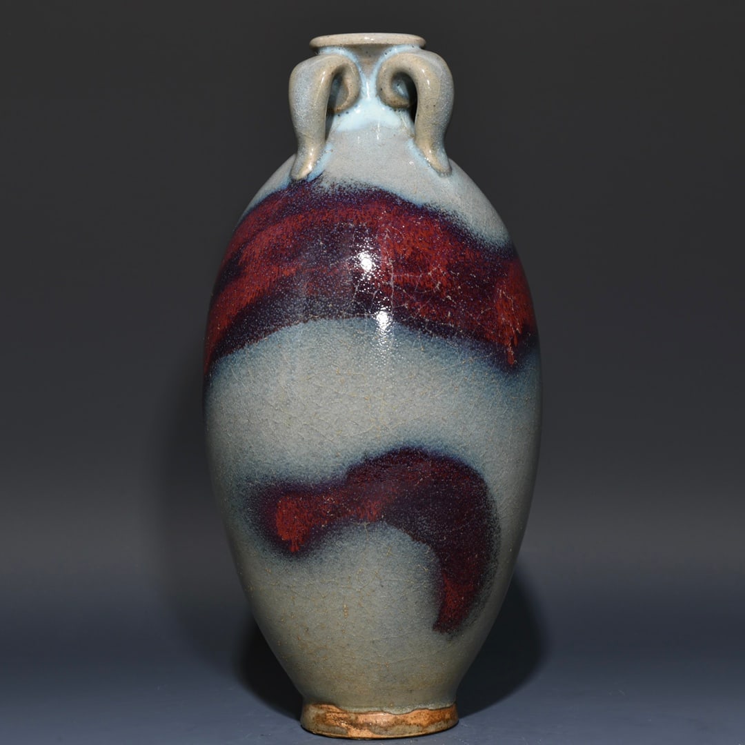 Chinese jun kiln porcelain vase Song dynasty: Size: Height 25.5 cm - Width 12.5 cm Materials: Porcelain Time Period: Song dynasty Manufactured Date: 10th-c Object: Chinese Antique ⛨ Purchase With Confidence ✔ Verified Auction H