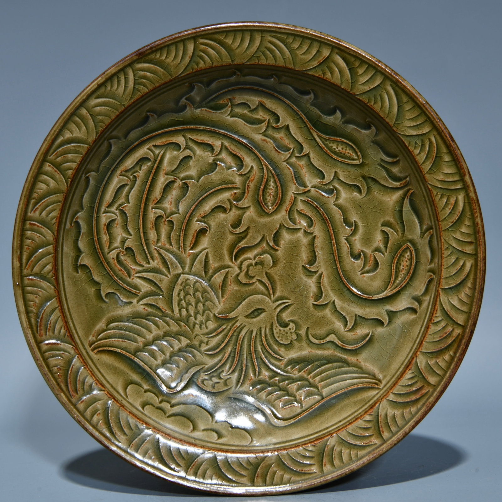 Chinese celadon kiln porcelain plate Song dynasty: Size: Width 19.3 cm - Height 4.3 cm Materials: Porcelain Time Period: Song dynasty Manufactured Date: 10th-c Period Object: Chinese Antique ⛨ Purchase With Confidence ✔ Verified Auc