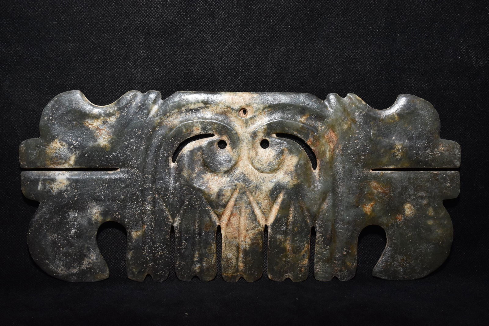 Chinese Hongshan culture jade carved ornaments: Size: Height 12.5 cm - Width 12.5 cm Materials: Natural Jade Time Period: Hongshan Culture Manufactured Date: 3000-BC Object: Chinese Antique ⛨ Purchase With Confidence ✔ Verified A