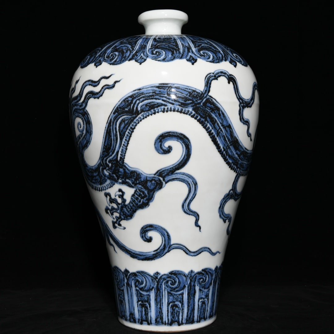 Chinese blue and white porcelain vase Ming dynasty Xuande Mark & Period - 2