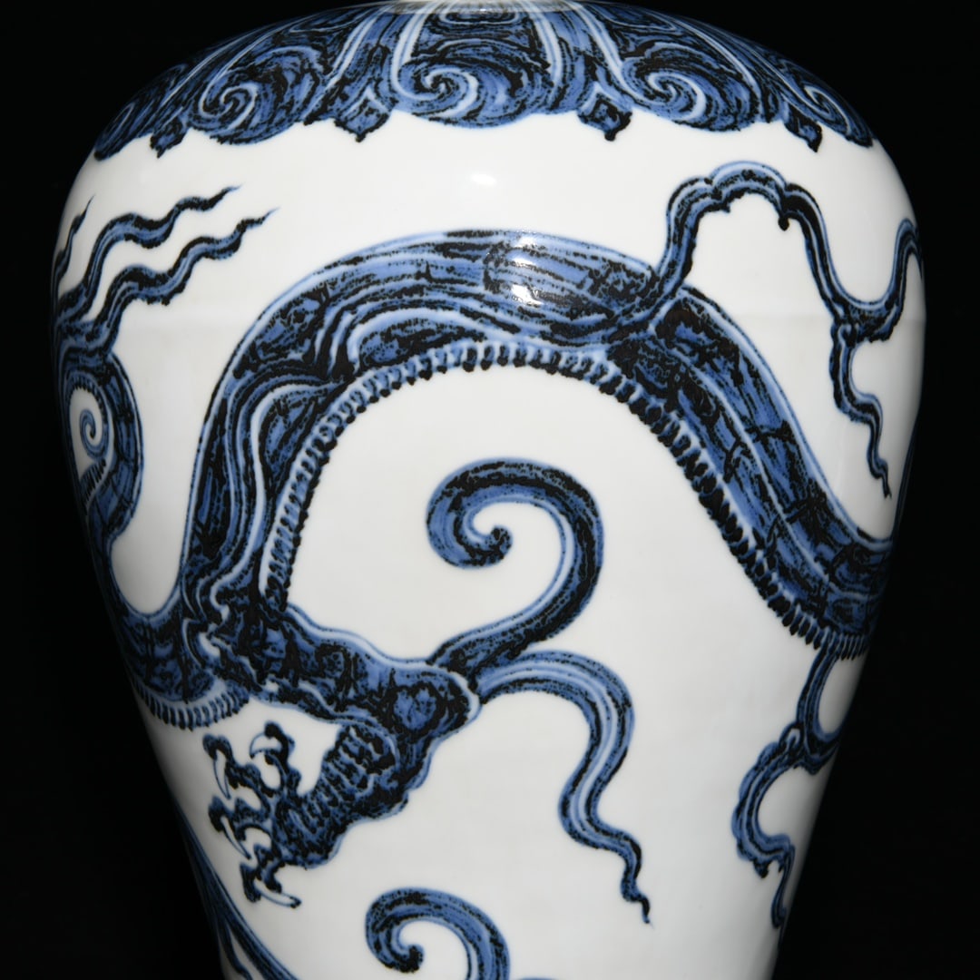 Chinese blue and white porcelain vase Ming dynasty Xuande Mark & Period - 6