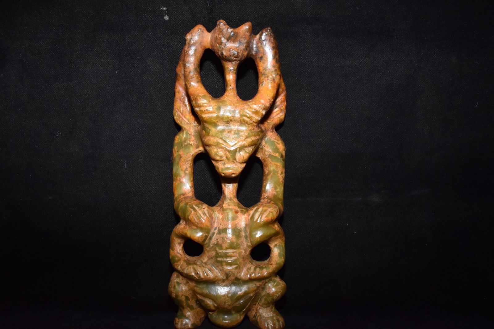 Chinese Hongshan culture jade carved ornaments: Size: Height 29.5 cm - Width 12.5 cm Materials: Natural Jade Time Period: Hongshan Culture Manufactured Date: 3000-BC Object: Chinese Antique ⛨ Purchase With Confidence ✔ Verified A
