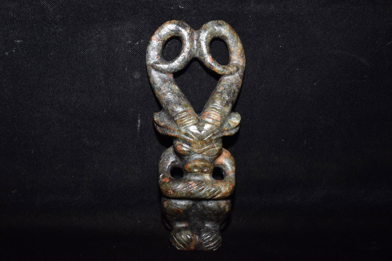 Chinese Hongshan culture jade carved ornaments: Size: Height 20.5 cm - Width 9.5 cm Materials: Natural Jade Time Period: Hongshan Culture Manufactured Date: 3000-BC Object: Chinese Antique ⛨ Purchase With Confidence✔ Verified