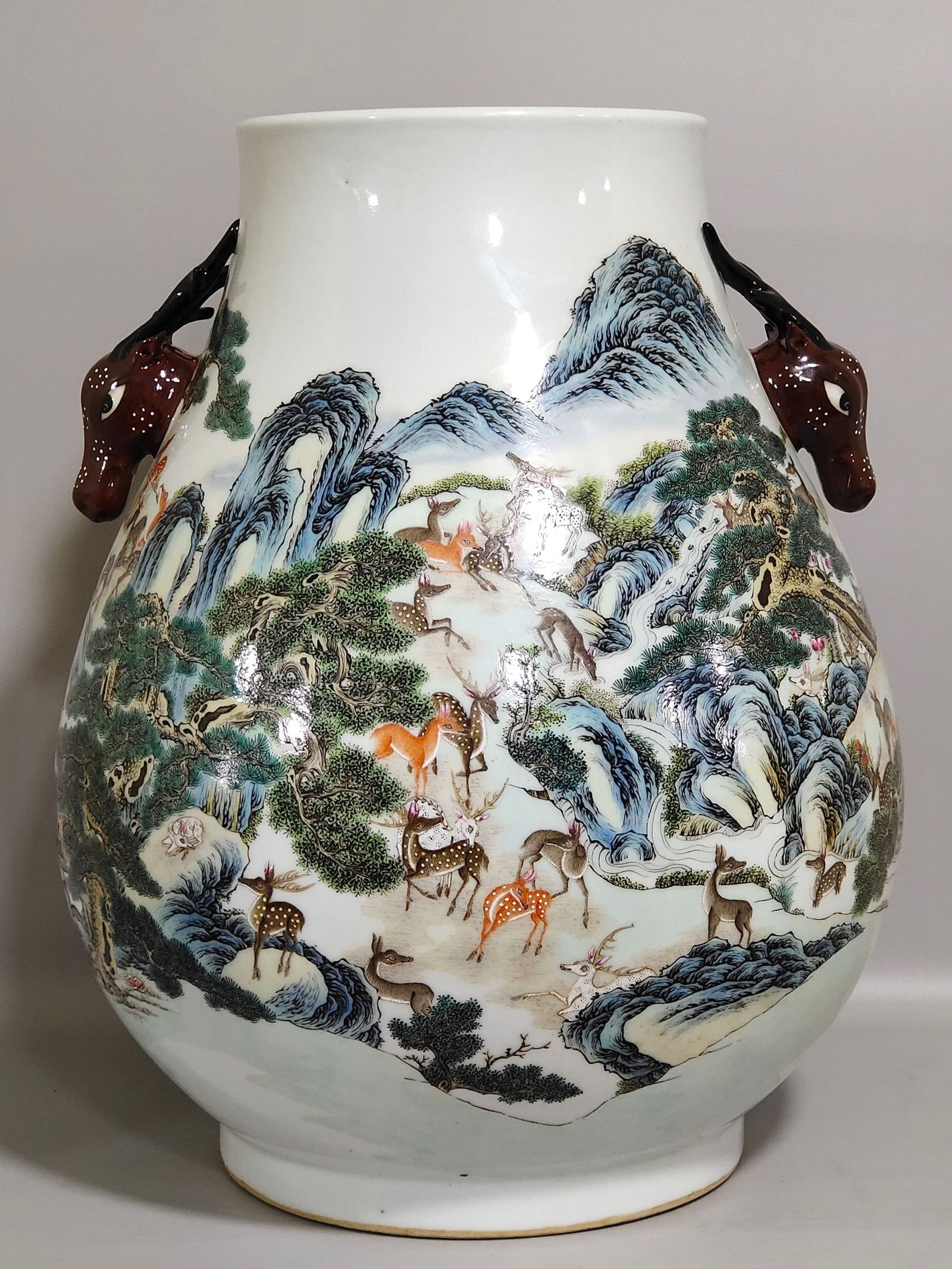 Very RARE Chinese famille rose porcelain vase Qing dynasty Qianlong Mark & Period (1 of 8)