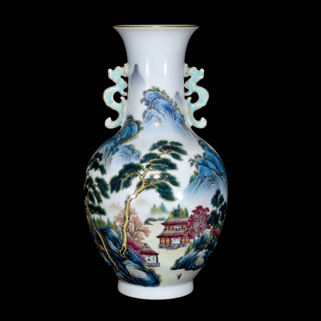 Chinese famille rose porcelain vase Qing dynasty Qianlong Mark & Period (1 of 9)