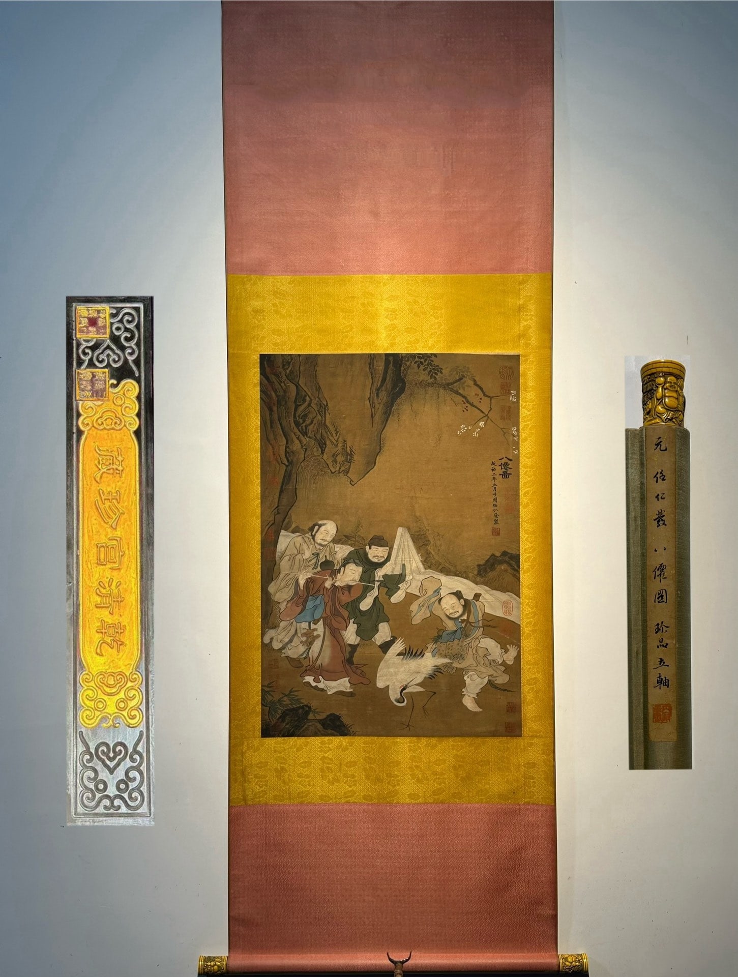 Chinese scroll painting Yuan dynasty Ren Renfa (1 of 9)